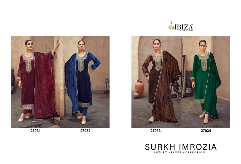 Surkh Imrozia By Ibiza Viscose Velvet Salwar Kameez
